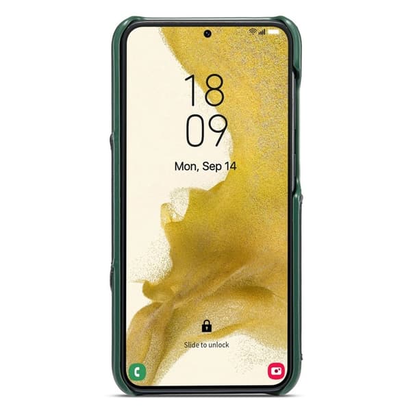 FIERRE SHANN Samsung Galaxy S23+ Plånboksfodral Äkta läder - Grön