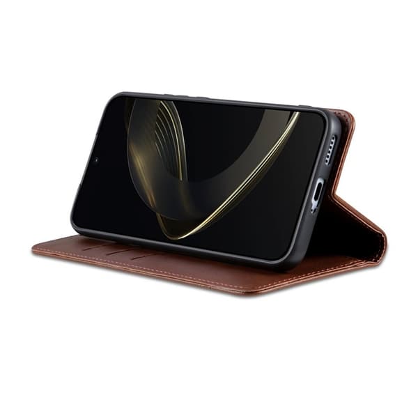 AZNS Samsung Galaxy S26 Plånboksfodral Konstläder - Brun