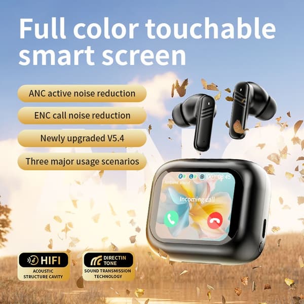 Trådlösa Bluetooth-Hörlurar In-Ear ANC + ENC Smart LX-50 Svart