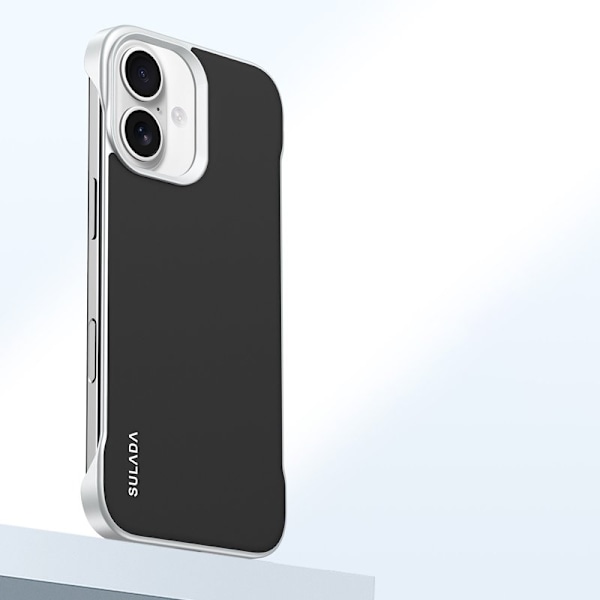 SULADA Mobilskal till iPhone 16 Plus Frameless PU + PC Bakside - Svart