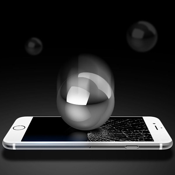 [1-PACK] Härdat Glas Skärmskydd iPhone 8 Plus / iPhone 7 Plus - Vit Vit