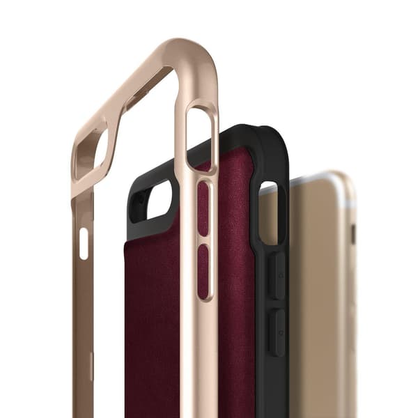 Caseology Envoy Äkta Läder Skal iPhone 7 Plus - Cherry Vinröd