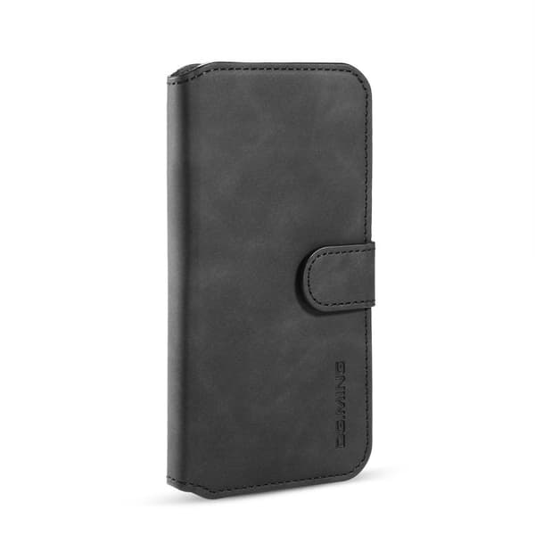 DG.MING Retro Konstläder Plånboksfodral för iPhone 11 Pro - Svart