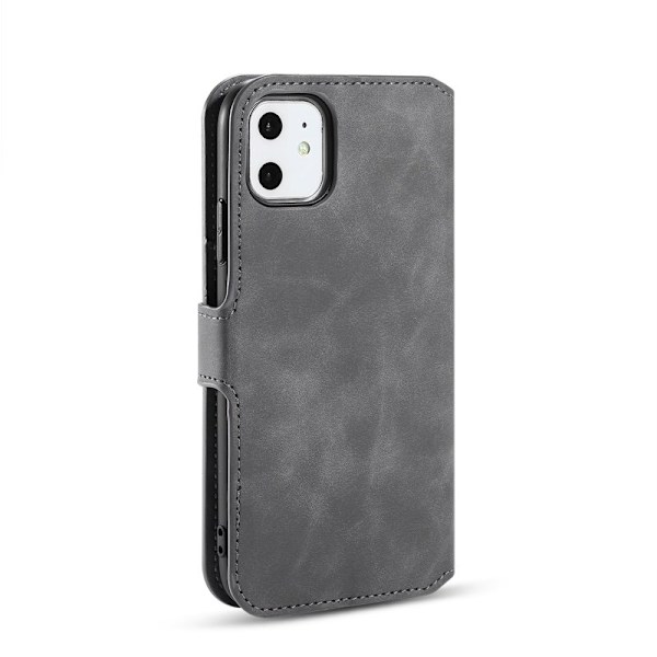 DG.MING Plånboksfodral Konstläder för iPhone 11 6.1" - Grå