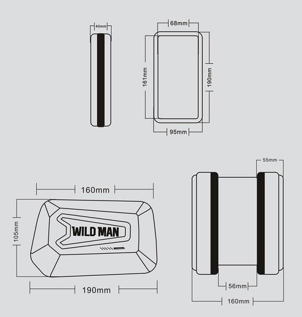 WILDMAN E18 Cykelstel Taske - Sort