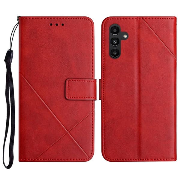 Plånboksfodral för Samsung Galaxy S26 Konstläder med handledsrem - Röd