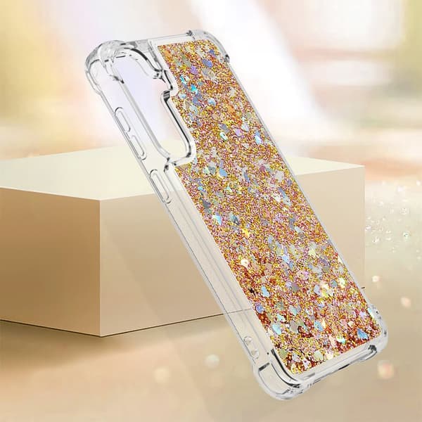 Mobilskal för Samsung Galaxy S26 Plus TPU Glitter Shockproof - Guld