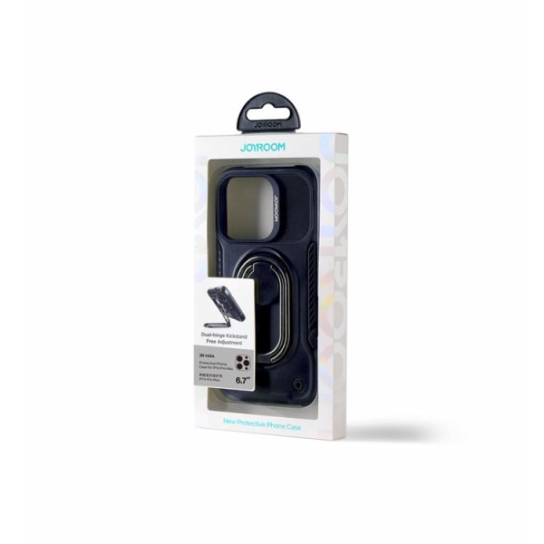 Joyroom iPhone 14 Pro -kuoren rengaspidike kaksoissarana - musta