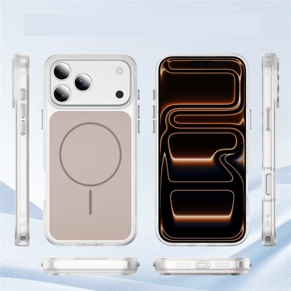 Mobilskal till iPhone 17 Pro Max MagSafe Skin Touch TPU PC - Guld Guld