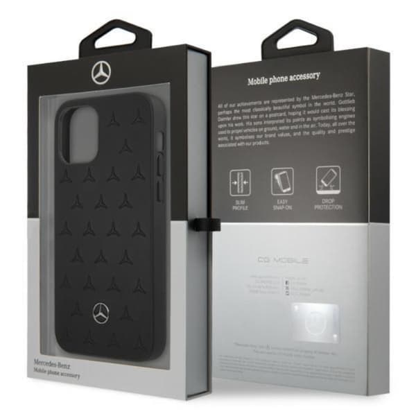 Mercedes iPhone 12 Pro Max Kuori Nahka - Musta Black