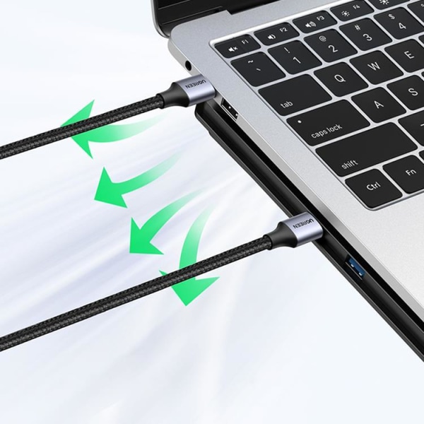 Ugrønt USB-A til USB-A Kabel 0,5m - Grå