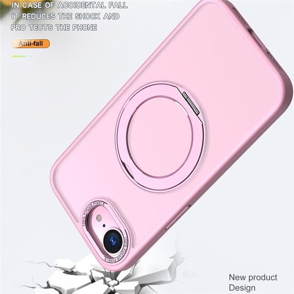 Mobilskal till iPhone 16e MagSafe TPU + Acrylic Kickstand - Rosa Rosa