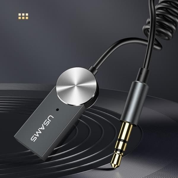 USAMS USB-A till AUX Adapter Bluetooth - Tarnish Svart