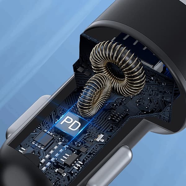 Wozinsky Billaddare USB-C USB-A 36W - Svart Svart