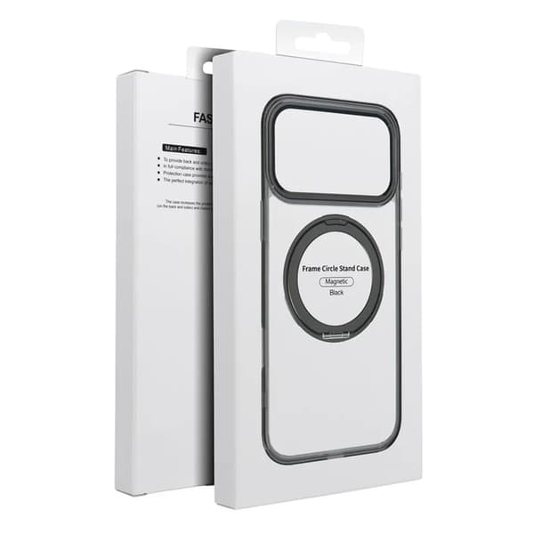Mobilskal Magafe iPhone 17 Pro Frame Circle med Stand - Orange