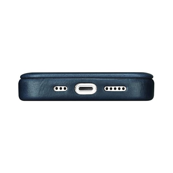 iCarer iPhone 14 Plånboksfodral Magsafe Läder - Blå