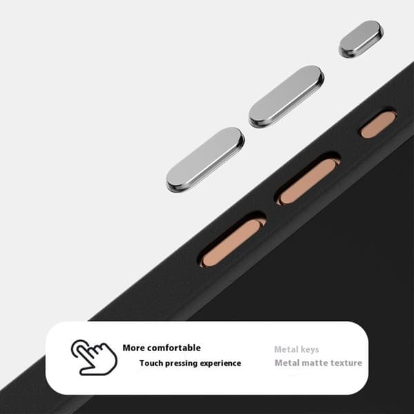 ABEEL Mobilskal till iPhone 16 MagSafe Micro-Prägling TPU Läder Svart