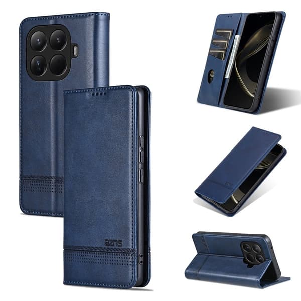 AZNS Xiaomi 15T Pro Plånboksfodral Konstläder - Blå
