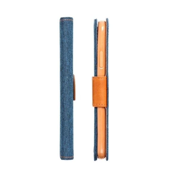 Redmi 9A/9AT Wallet Case Canvas Nylon - Sininen