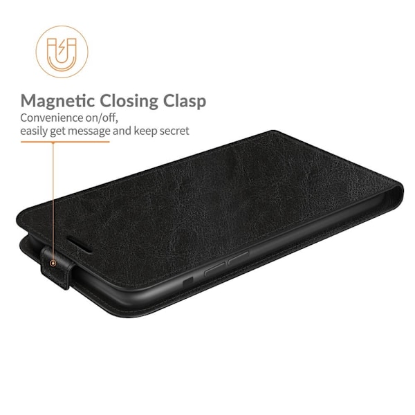 Flipcover med kortholder til iPhone 13 Pro - Sort Black