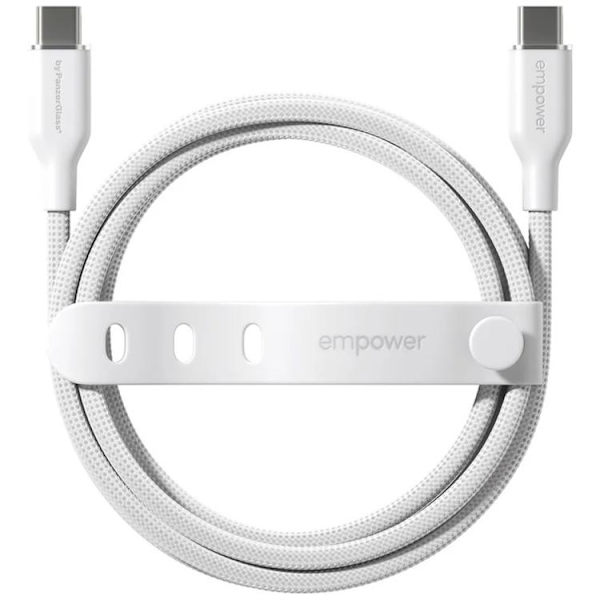 Empower by PanzerGlass USB-C til USB-C 60W kabel 2m Racing Silver
