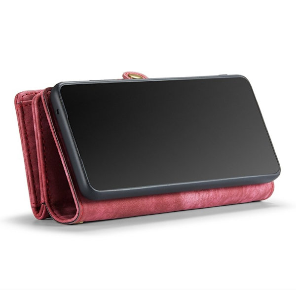 CASEME Multi-function Wallet KonstLäder Mobilskal Röd för Samsung Galaxy A52