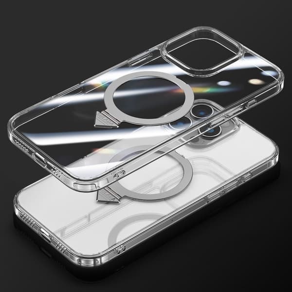 SULADA Mobilskal till iPhone 16 Pro MagSafe Ställ Klar Hård PC Transparent
