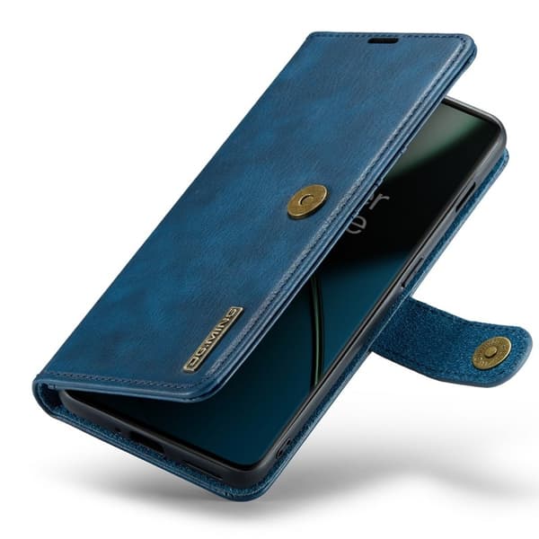 DG.MING OnePlus 11 5G Äkta Läder Plånboksfodral Detachable Magnet Blå