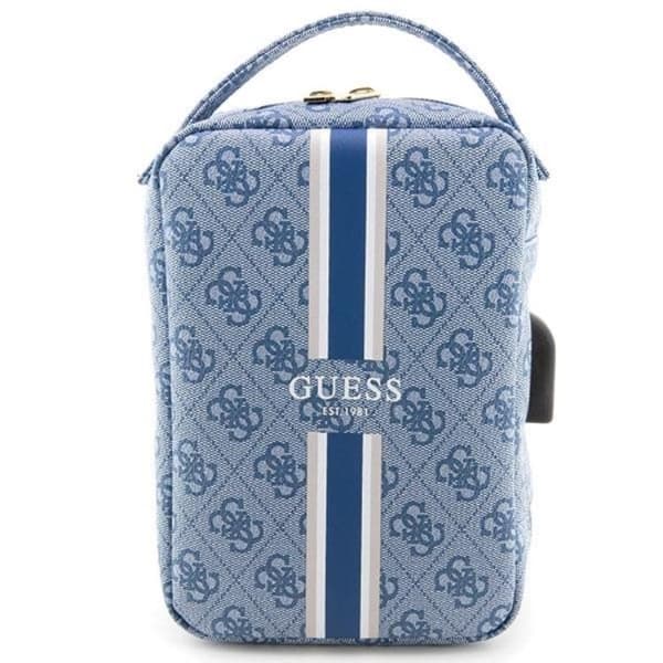 Guess Organizer-taske 4G Printed Stripes - Blå Blå