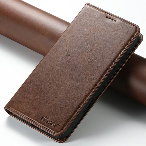 SUTENI iPhone 17 Plånboksfodral Konstläder - Brun Brun