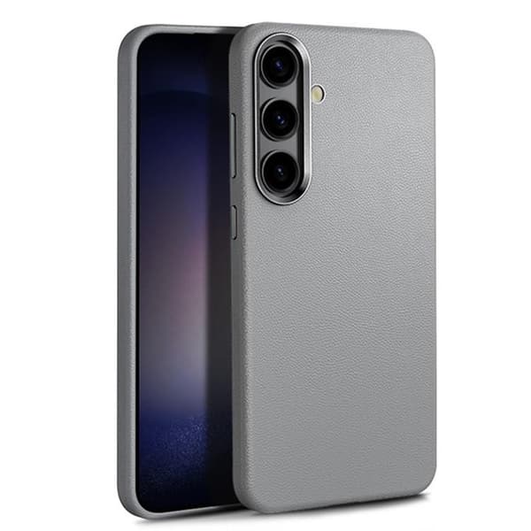 Mobilskal till Galaxy S24 Läder Shockproof Silikon - Grå Grå