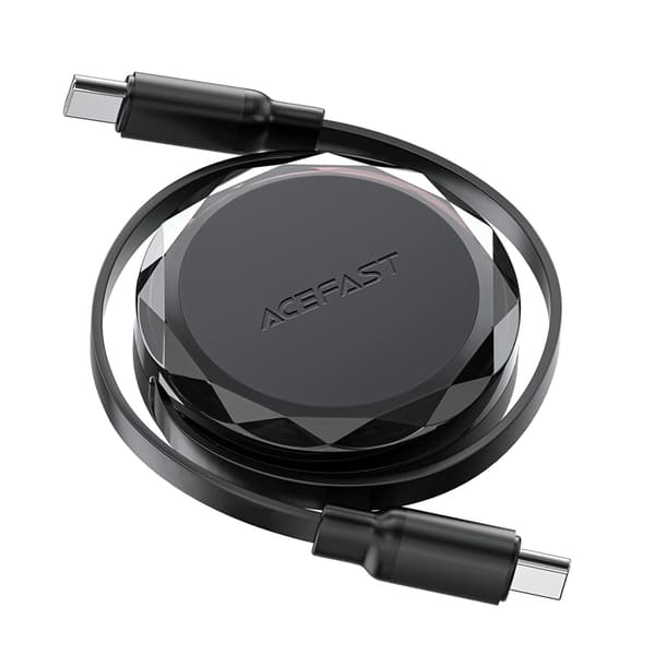 Acefast udtrækkeligt C13-03 USB-C til USB-C 60W kabel Black