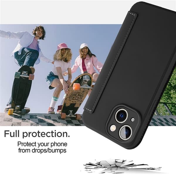 iPhone 14 Plus Plånboksfodral Liquid Silicone - Svart Svart