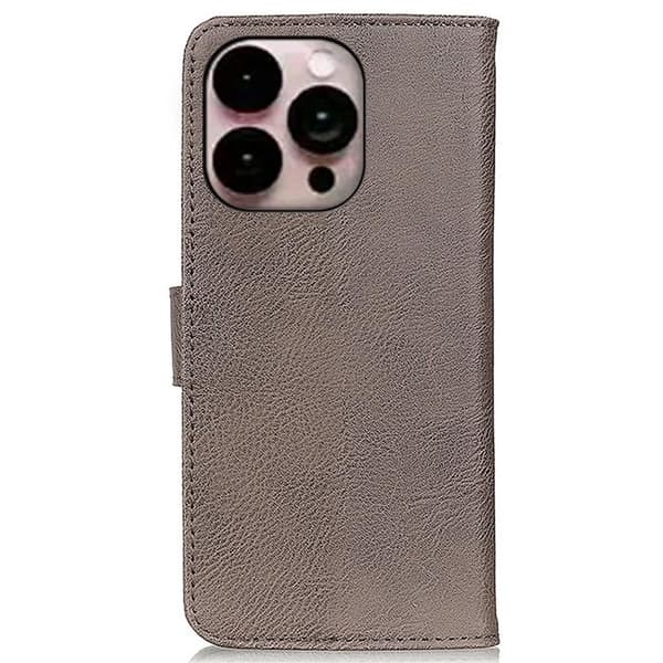 KHAZNEH iPhone 14 Pro Plånboksfodral Retro - Grå Grå
