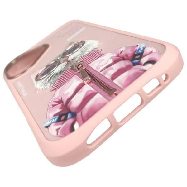 Nimmy Telefontaske til iPhone 16 Cool & Cute 2.0 Cat - Pink Rosa