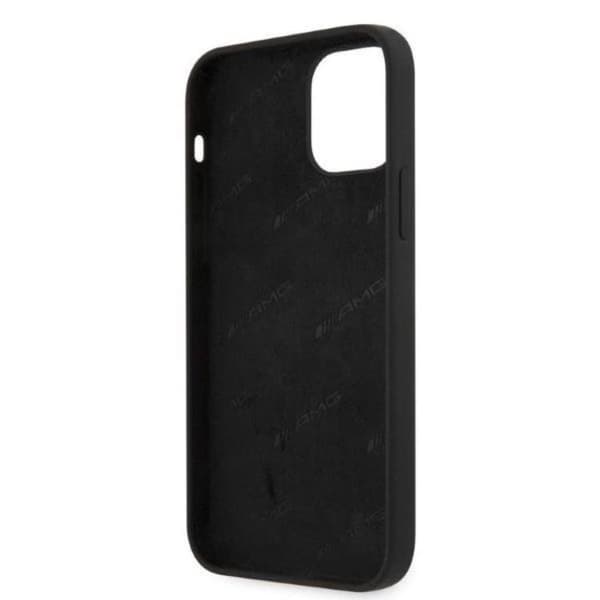 AMG iPhone 12 Pro Max -puhelinkuori, silikoni, iso logo - Musta Black