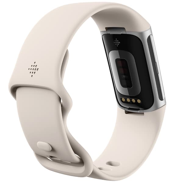 FITBIT Charge 6 Silver Aluminum Case Beige