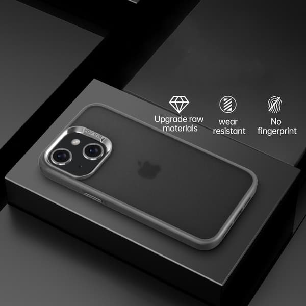 SULADA Mobilskal till iPhone 15 Plus PC+TPU Skin-touch - Grå