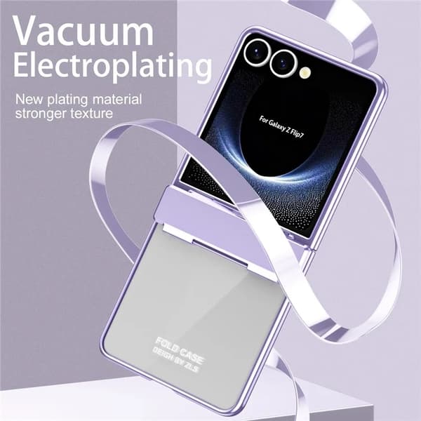 Mobilskal till Galaxy Z Flip7 Electroplating PC Folding - Lila Lila