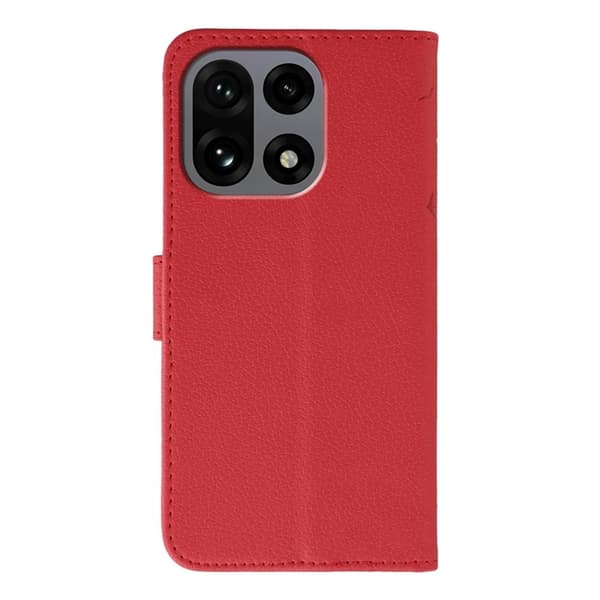 OnePlus 15 5G Plånboksfodral Imprint PU Läder Röd