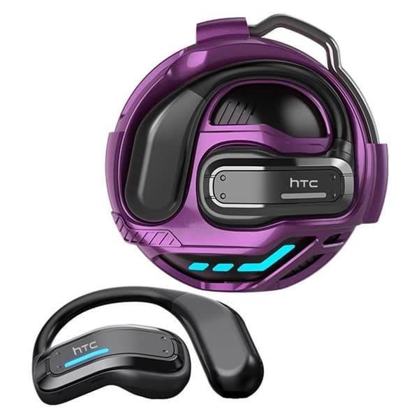 HTC Open-Ear Trådlösa Hörlurar Bluetooth V6.0 NE02 - Lila Lila