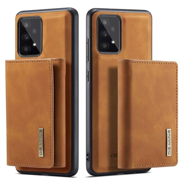 DG.MING Konstläder Plånboksfodral för Samsung Galaxy A53 5G - Brun