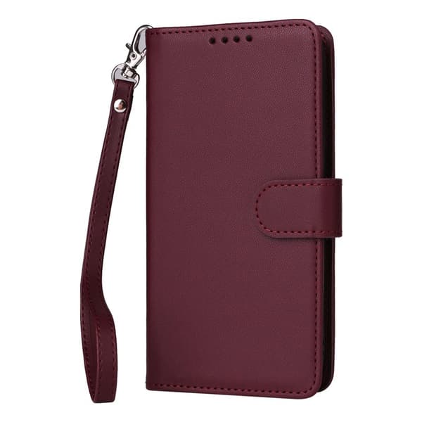 BETOPNICE iPhone 16e Plånboksfodral Magnetiskt Detachable Konstläder - Röd