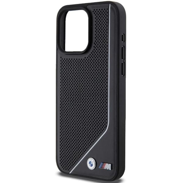 BMW Mobilskal till iPhone 15/14/13 Magsafe Perforated Twisted Line Svart