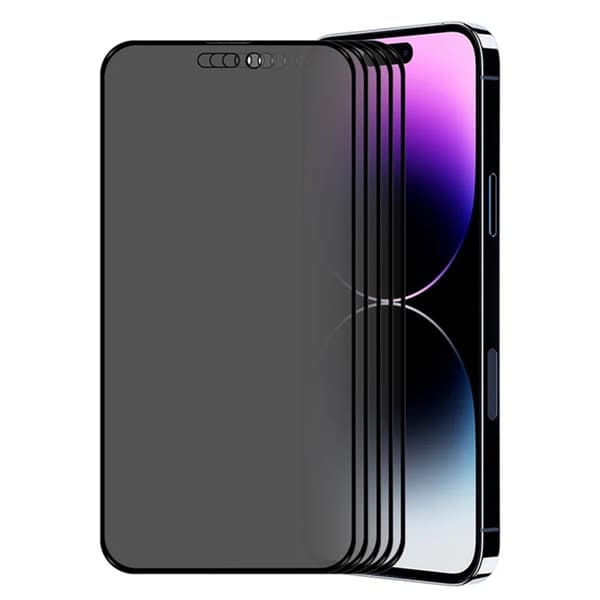 [10-Pack Bulk] iPhone 14 Pro Max Härdat Glas Skärmskydd Privacy Svart