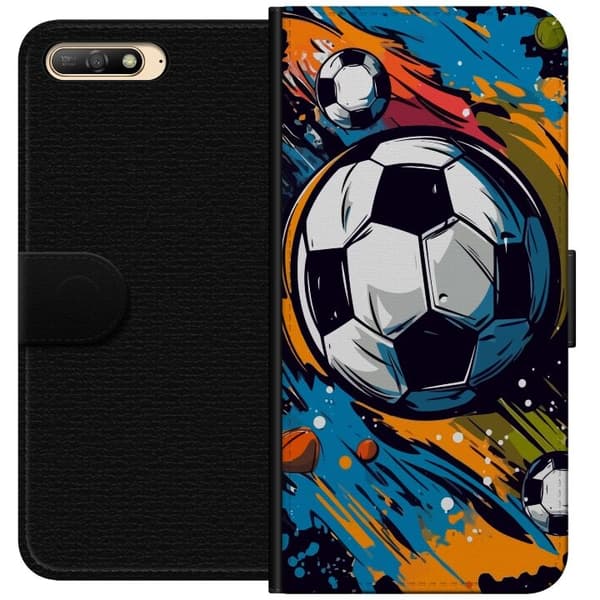 Pung Taske til Huawei Y6 (2018) med fodbolde