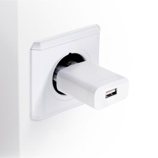 Forcell-laddare med USB-A 2.4A 18W med Quick Charge 3.0 Vit