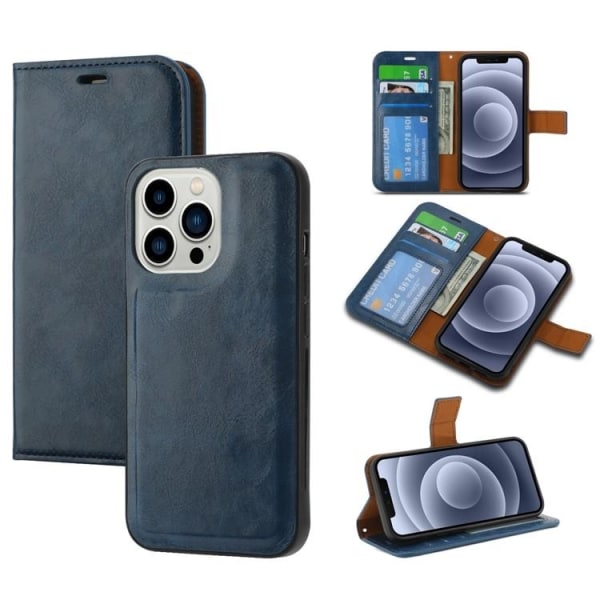 iPhone 15 Pro Wallet Case 2-i-1 aftagelig - Blå