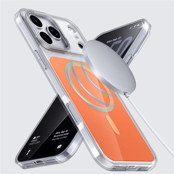 Mobilskal till iPhone 17 Pro Max MagSafe TPU Acrylic - Orange Orange