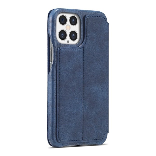 LC.IMEEKE iPhone 12 Pro Max Plånboksfodral Konstläder - Blå